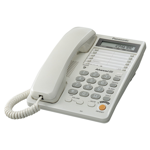 Телефон проводной PANASONIC KX-TS 2365 RUW белый