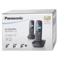 Радиотелефон Panasonic KX-TG1612RUH чёрно-серый