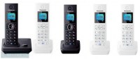 Panasonic KX-TG 7852 RU1 чёрный/белый ( 7855 - 5 трубок в комплекте)