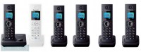 Panasonic KX-TG 7852 RU1 чёрный/белый ( 7856 - 6 трубок в комплекте)