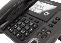 Проводной телефон Panasonic KX-TGF310RUM (база dect без радиотрубки)