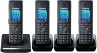 Радиотелефон PANASONIC KX-TG 8551 RUB чёрный 4 трубки в комплекте