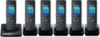 Радиотелефон PANASONIC KX-TG 8551 RUB чёрный 6 трубок в комплекте