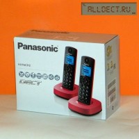 Радиотелефон PANASONIC KX-TGC 312 RUR чёрно-красный