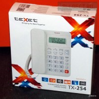 Телефон проводной TEXET TX-254 белый с АОН